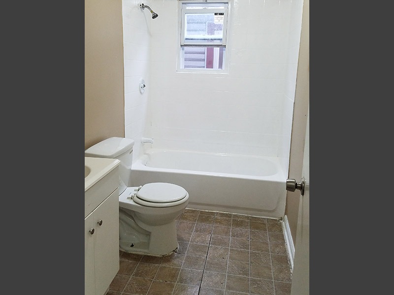 Interior bathroom view of 2059 W. 68th St Section 8 Property